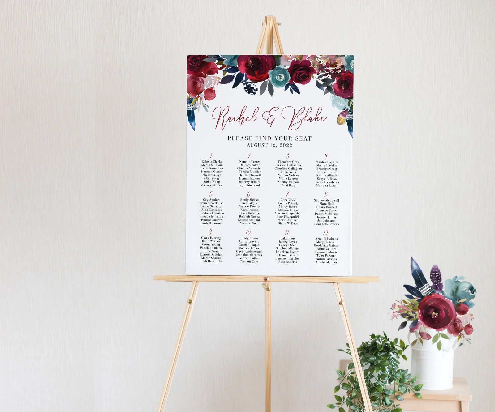 Seating Chart Board