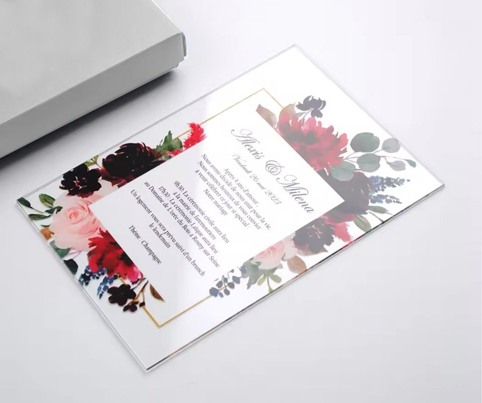 Acrylic Wedding Invitations