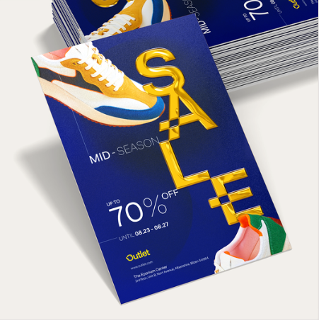 Raised Foil Card Flyers